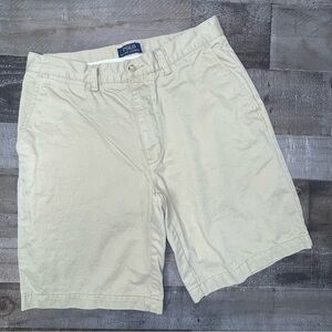 Polo by Ralph Lauren Khaki Flat Front Chino Shorts size 31